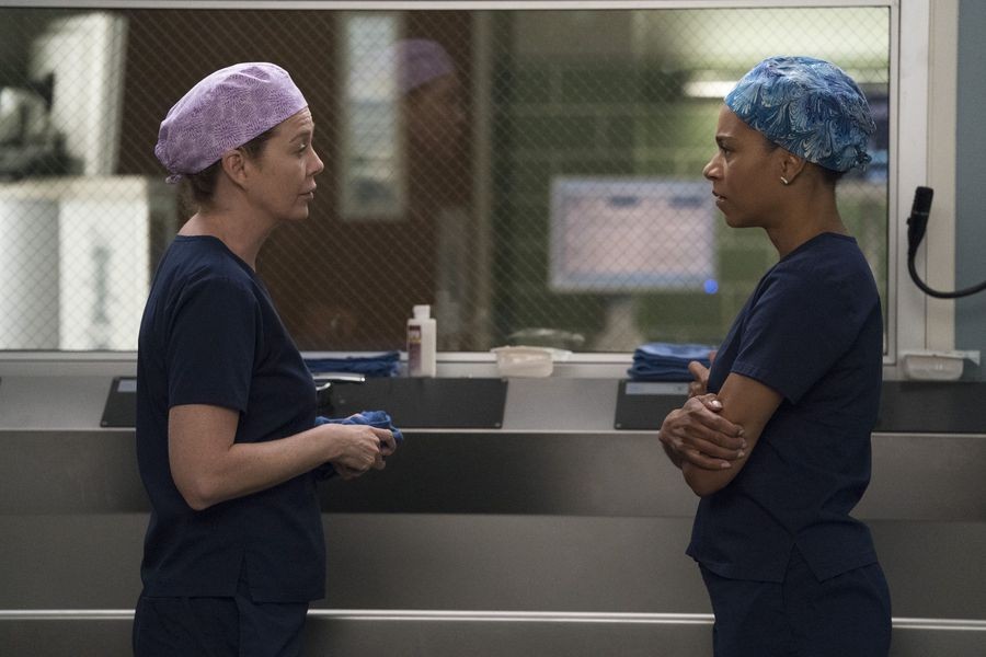 Meredith et Maggie au bloc 