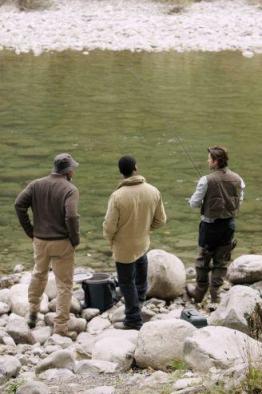 Richard, Preston et Derek à la pêche