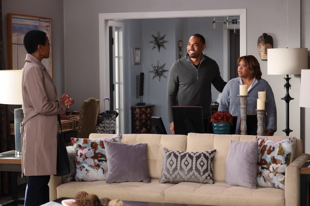 Ben Warren (Jason George) et Miranda Bailey (Chandra Wilson) discutent avec Ifeya Miller (Barbara Eve Harris)